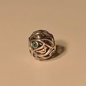 ✨ Pandora sterling silver and gold charm